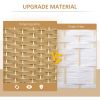 HOMCOM Room Divider, 4 Panel Folding Privacy Screen, 5.6' Tall Freestanding Wall Partition for Home Office, Bedroom, Nature Wood